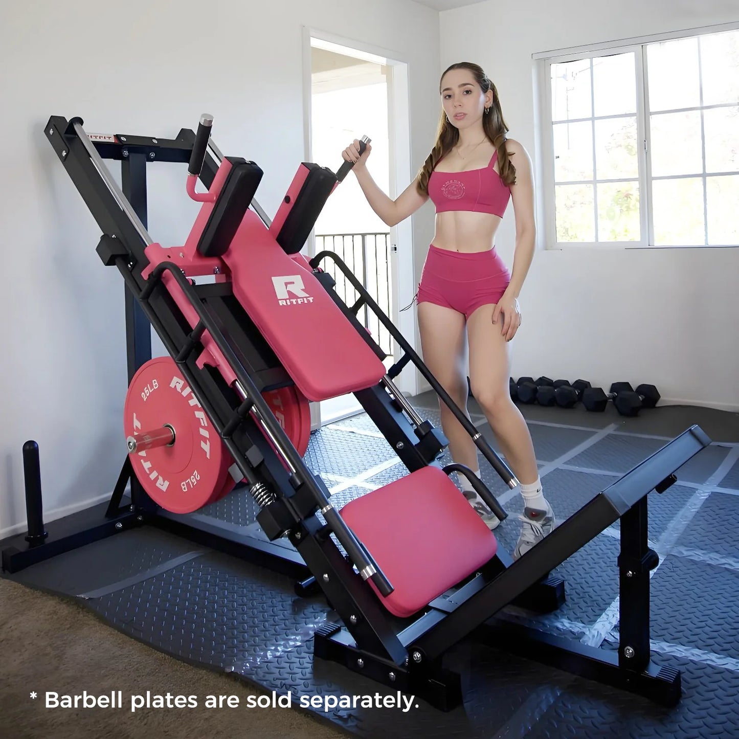 BLP01 45 Degree 3-In-1 Leg Press Hack Squat and Calf Raise Machine