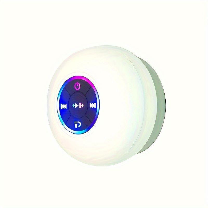 Waterproof Speaker, Portable Wireless Speaker with Suction Cup, USB Rechargeable Black Speaker, with a Playback Time of 2 Hours, Suitable for Parties, Bathrooms, Travel, Homes, and Outdoors (Suction Cup Must Be on a Smooth Surface to Use)