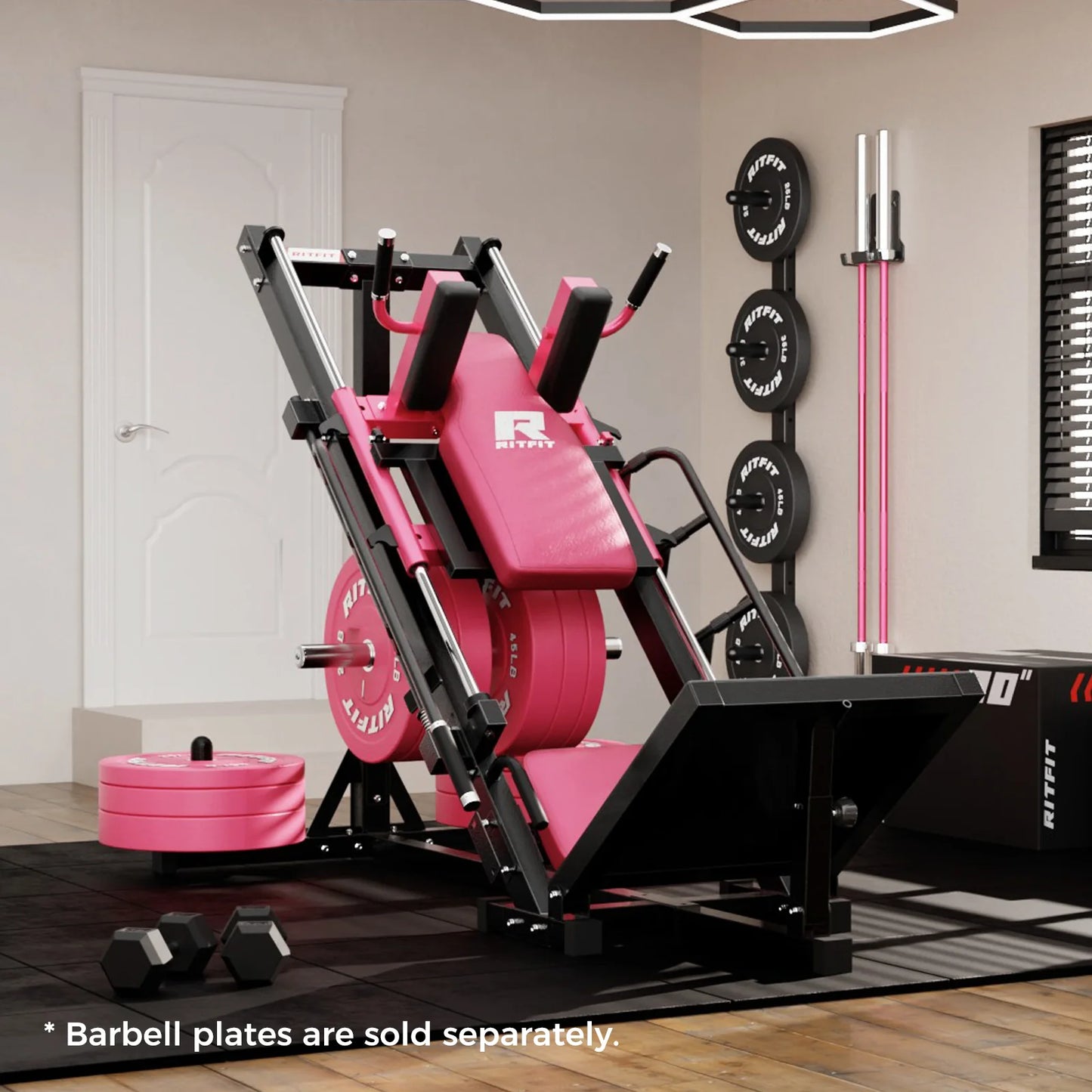 BLP01 45 Degree 3-In-1 Leg Press Hack Squat and Calf Raise Machine